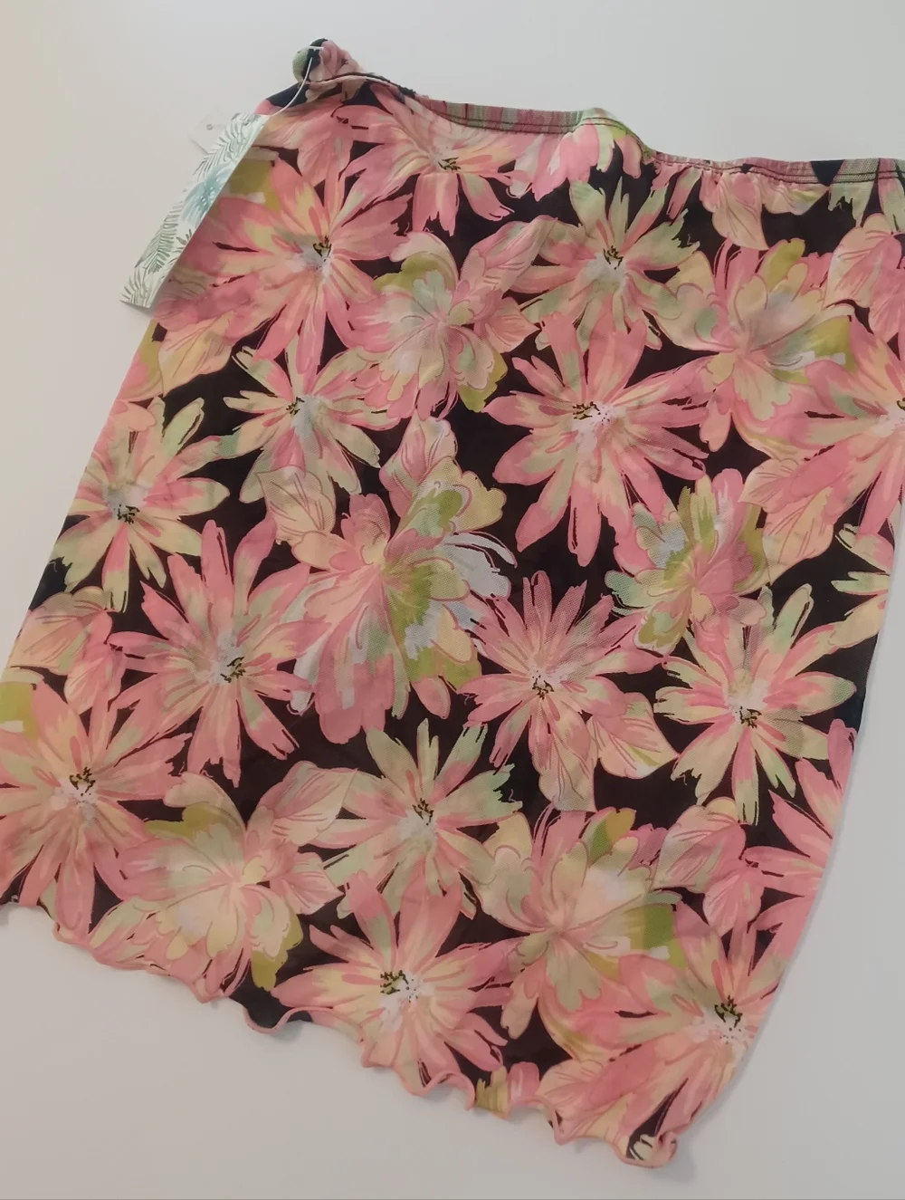 Celebrity Pink Swim Cover-Up Tropical Floral sz Jrs M